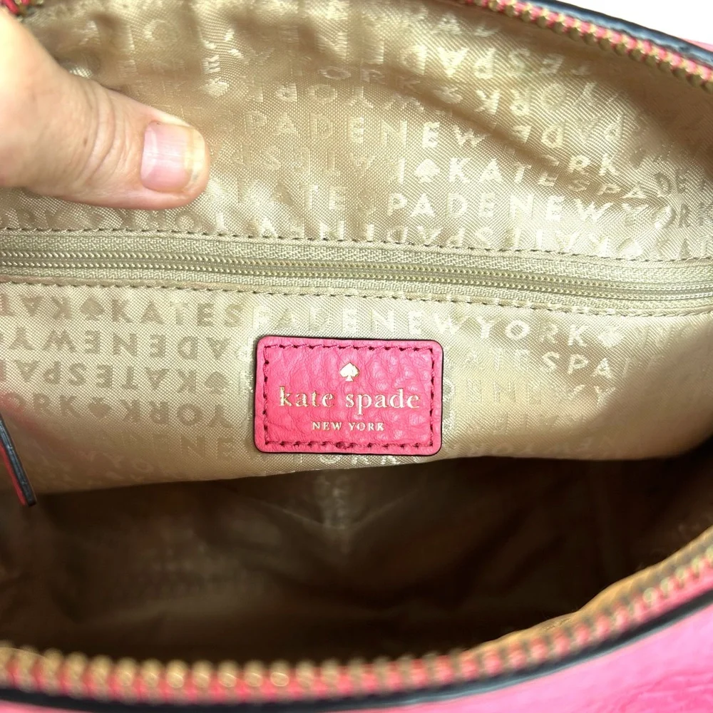 Kate Spade Perri Lane Delaney Bubbles Leather Satchel Crossbody in Peony Pink